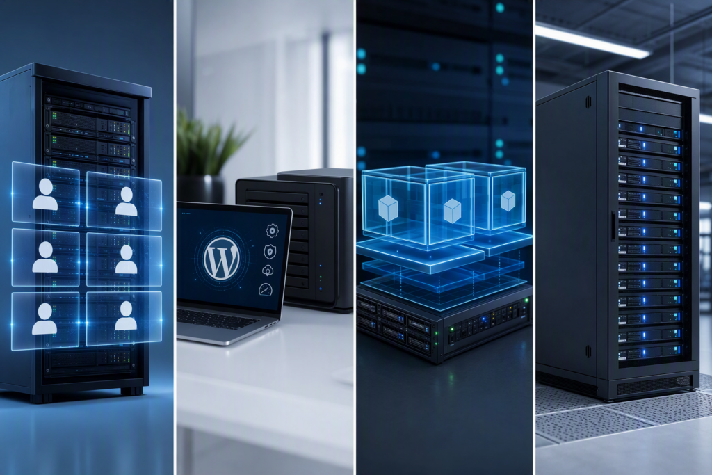 Overzicht van webhostingtypes voor starters